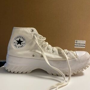 Converse All Star White Platform High-Tops
